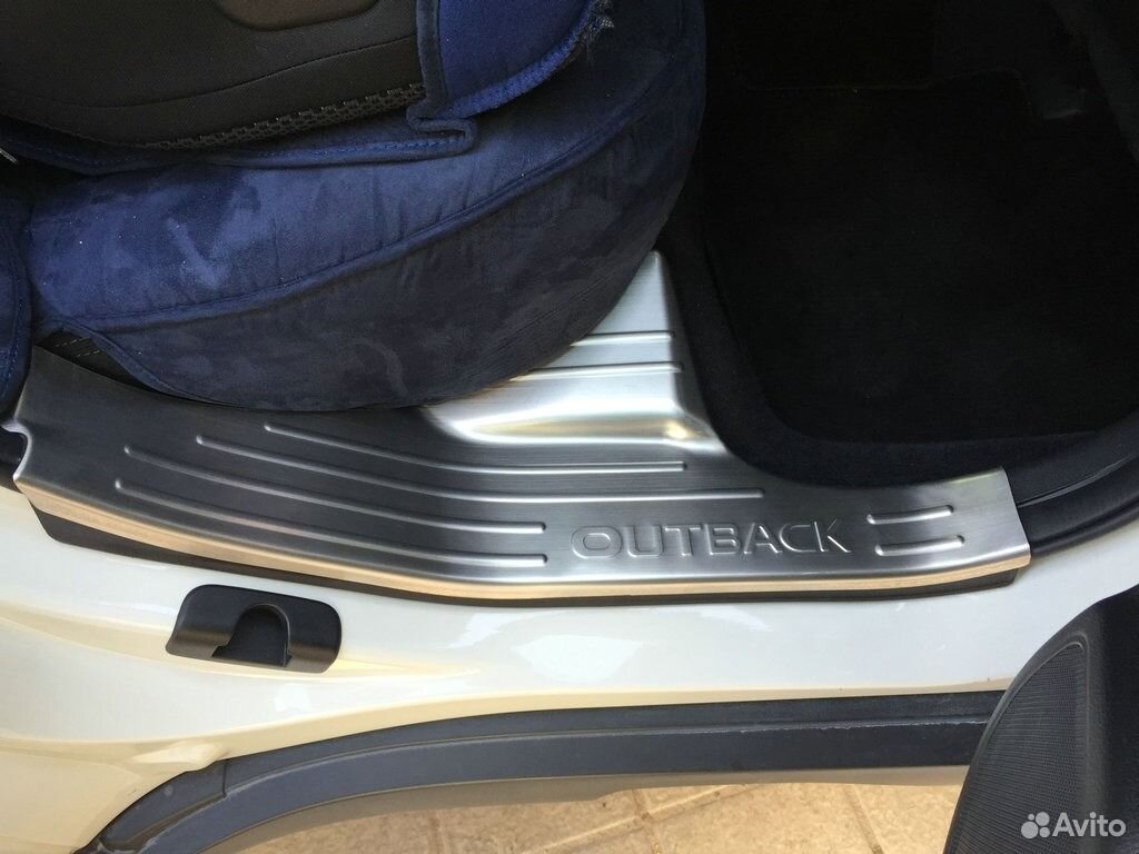 Накладки на внутренние пороги (нерж.) на Subaru Ou