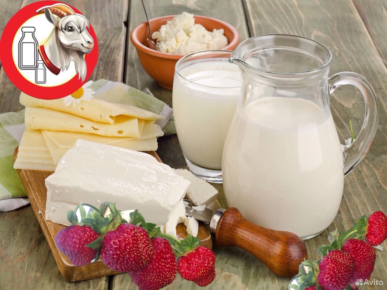Козий творог, молоко козье, сыр козий купить на Зозу.ру - фотография № 1