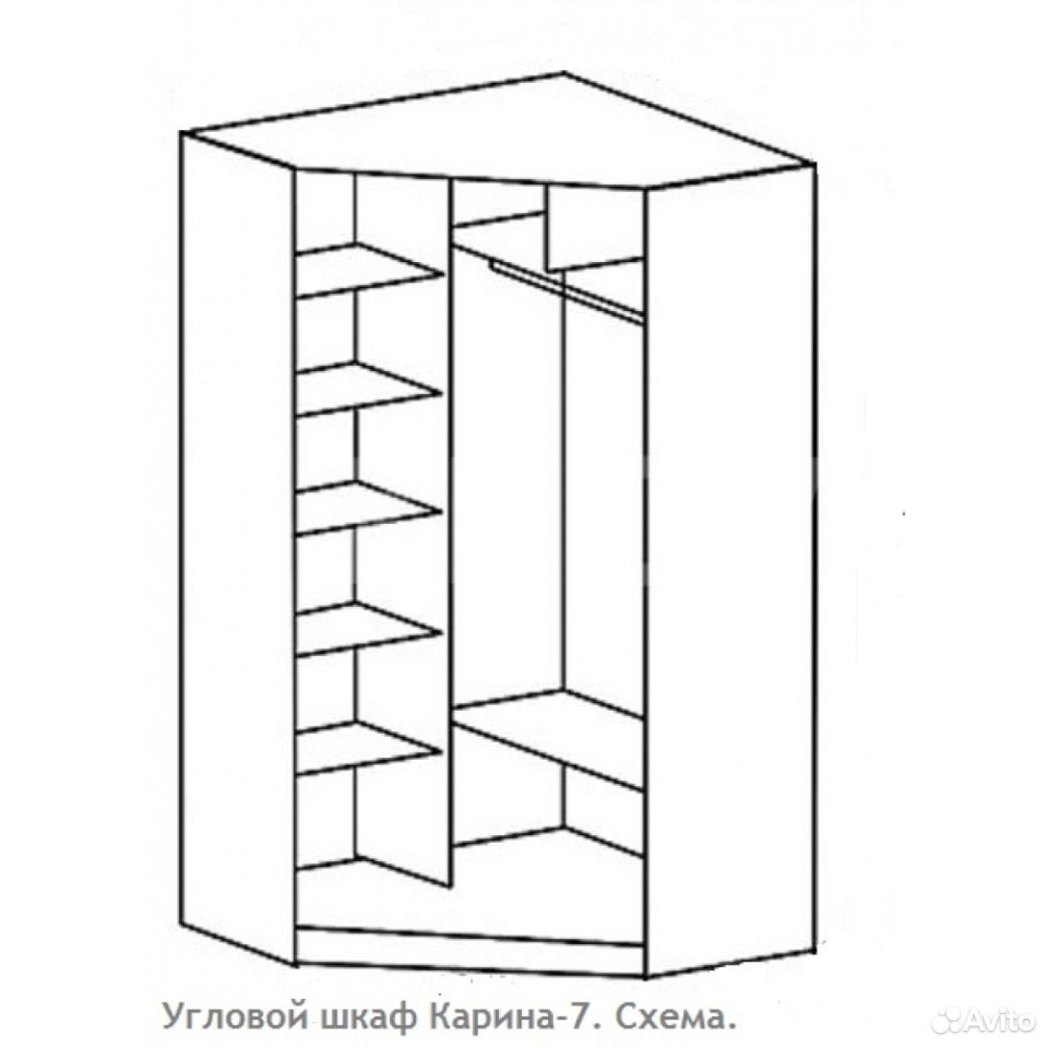 Угловой шкаф 1000х1000 чертеж