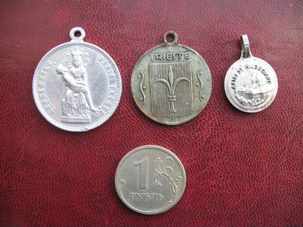 Медали-жетоны церковные. 3 шт