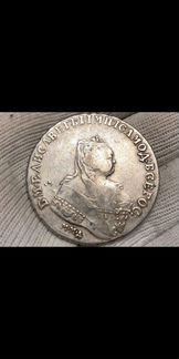 Рубль 1745г серебро