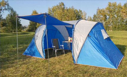 Палатка четырехместная двухкомнатная 450х220см
