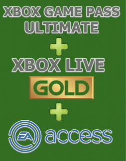 Xbox Live Gold + Game Pass +EA Access+12м Xbox one
