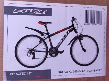 Велосипед Foxx, колеса 24, рама 14