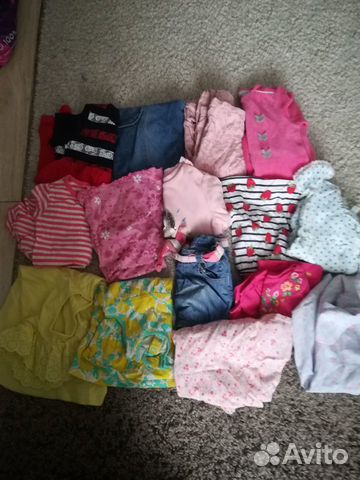 Пакет одежды на девочку размером 80-92