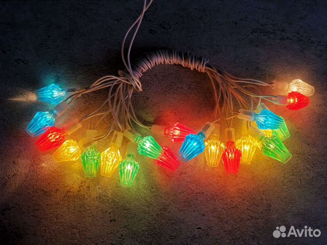 Елочная гирлянда Золотой фонарик СССР 1976г