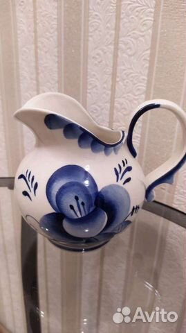 Молочник фарфор Гжель