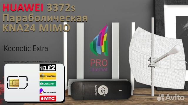 Роутер keenetic Extra huawei 3372 KNA24