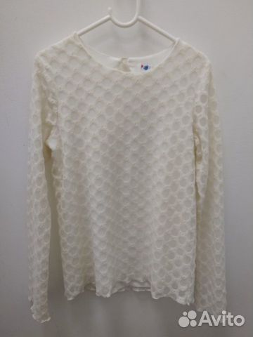 Блузка -джемпер для девочки 140. Молочного цвета