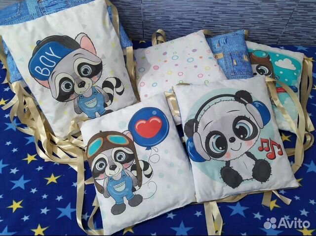 Бортики в детскую кроватку новые