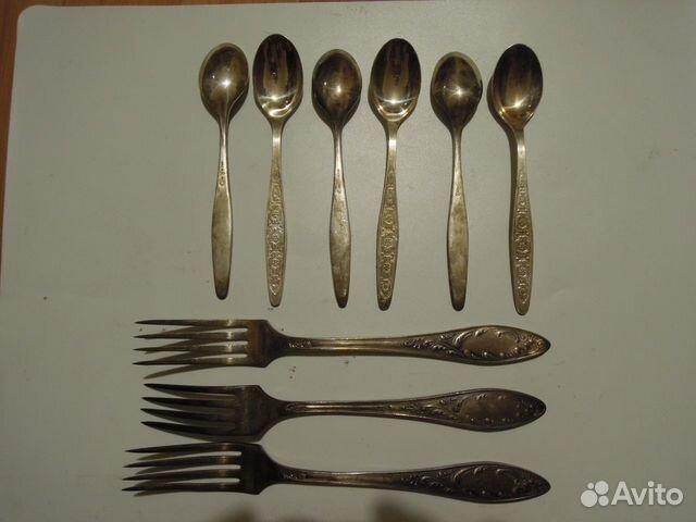 Столовые приборы Мельхиор Вилки и чайные ложки