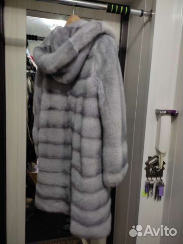 Шуба норковая с капюшоном 46 48