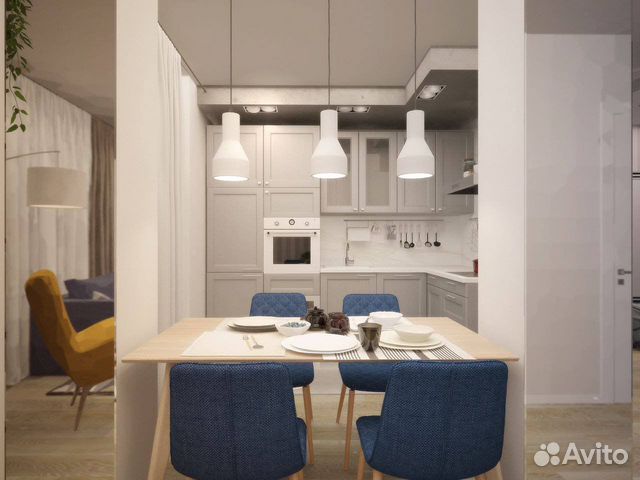 

1-к. квартира, 53 м², 2 кровати