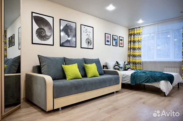 

Квартира-студия, 35 м², 2 кровати