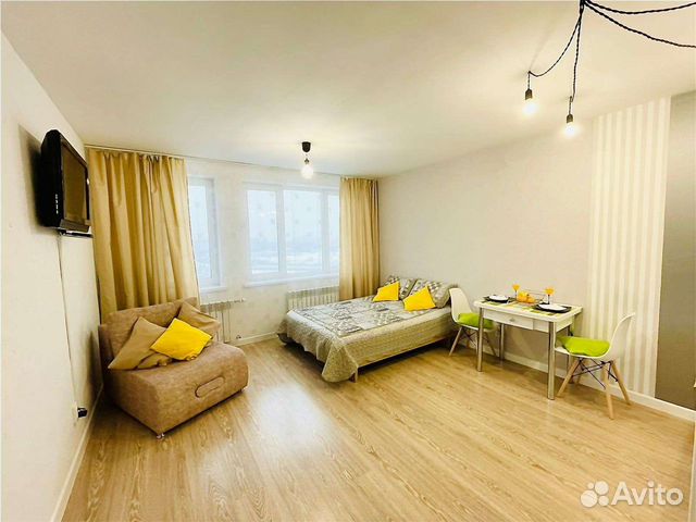 

Квартира-студия, 32 м², 2 кровати