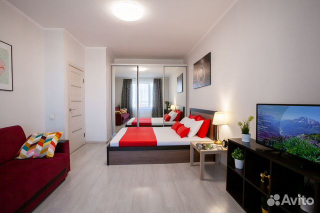 

1-к. квартира, 45 м², 2 кровати