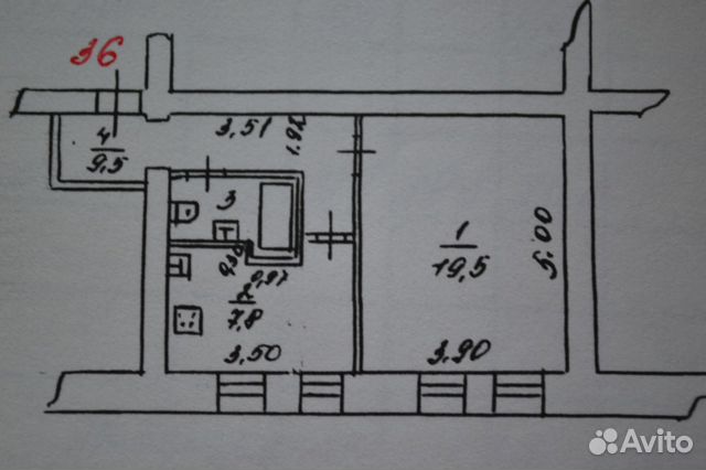 1-к квартира, 40 м², 2/3 эт.