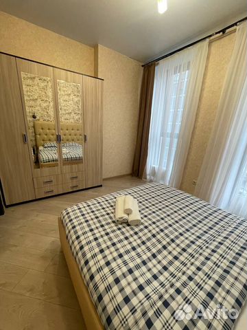 

1-к. квартира, 52 м², 2 кровати