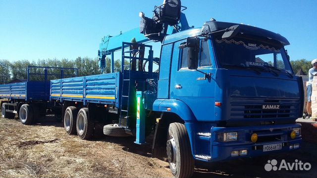 Кран манипулятор сам гружу сам вожу с прицепом 20т