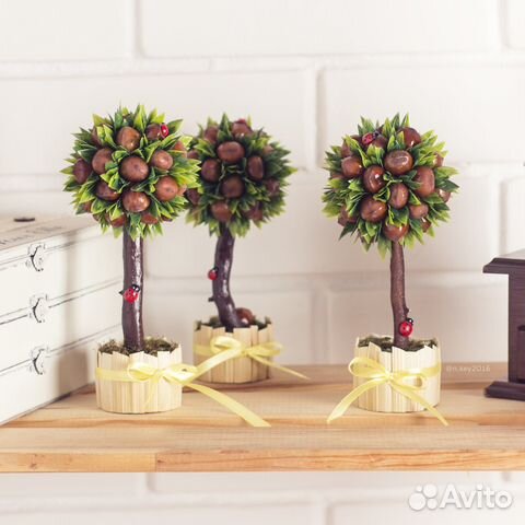 Топиарий ореховый дерево счастья, мини