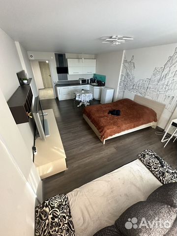

Квартира-студия, 35 м², 2 кровати