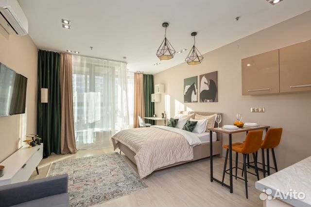 

Квартира-студия, 33 м², 1 кровать