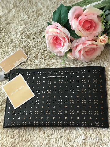 Michael Kors Jet Set клатч новый перфорация кожа Michael Kors Jet Set клатч новый перфорация кожа