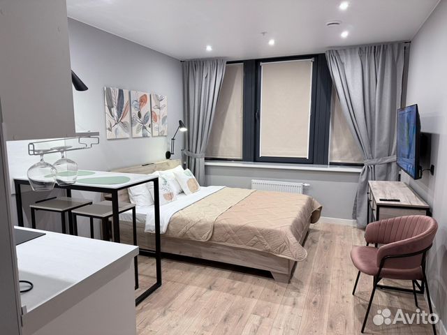 

Квартира-студия, 30 м², 2 кровати