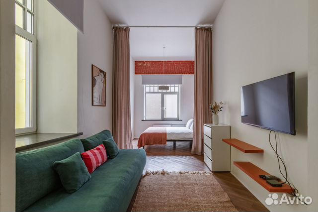

Квартира-студия, 46 м², 1 кровать
