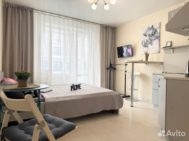 

Квартира-студия, 32 м², 1 кровать