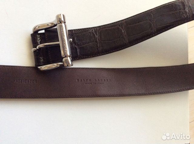 Ремень из кожи крокодила оригинал Ralph Lauren