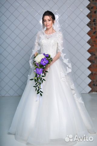 Свадебное платье с рукавами