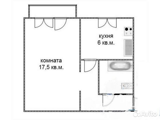 Размер кухни в однокомнатной хрущевке