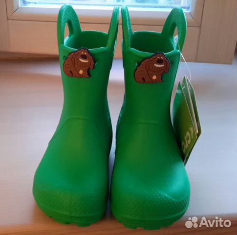 Новые резиновые сапоги Crocs C8 зеленые Новые резиновые сапоги Crocs C8 зеленые