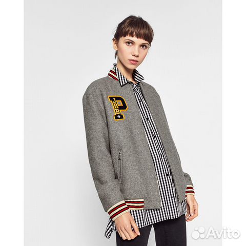 Новая Куртка zara, бомбер, серая Новая Куртка zara, бомбер, серая