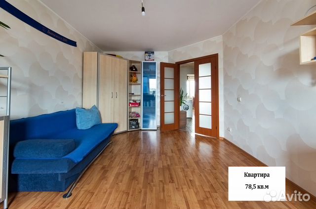 3-к квартира, 78 м², 5/6 эт.