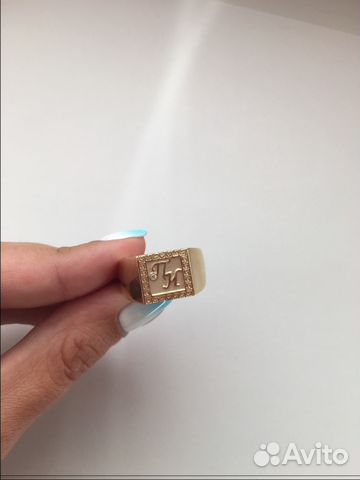 Новая мужская золотая печатка с инициалами 585 пр Новая мужская золотая печатка с инициалами 585 пр