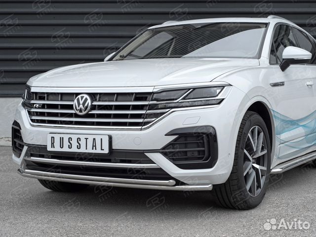 VW Touareg 2018- защита переднего бампера Russtal