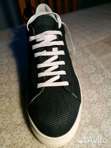 Кроссовки emporio armani из технической рафии, син Кроссовки emporio armani из технической рафии, син