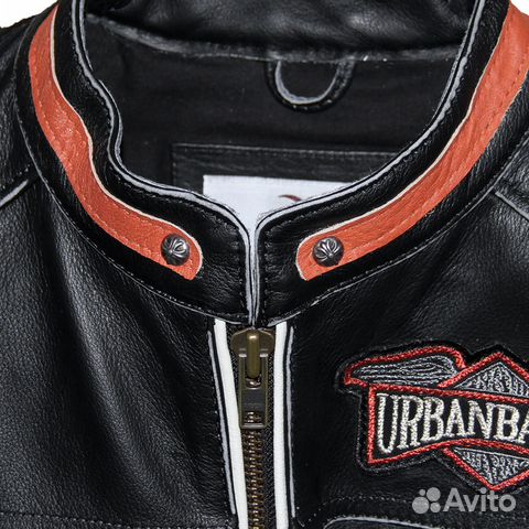 Мотокуртка кожаная Urban Baron 3 байкерская куртка