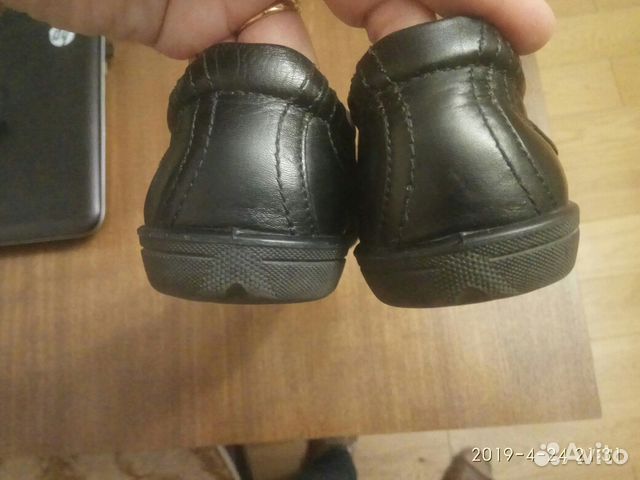 Туфли на липучке, натуральная кожа Туфли на липучке, натуральная кожа