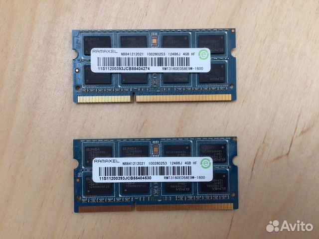 Оперативная память so-dimm DDR3 4GB 1600mhz