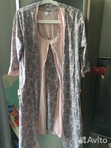 Халат и сорочка в роддом для беременных, кормящих