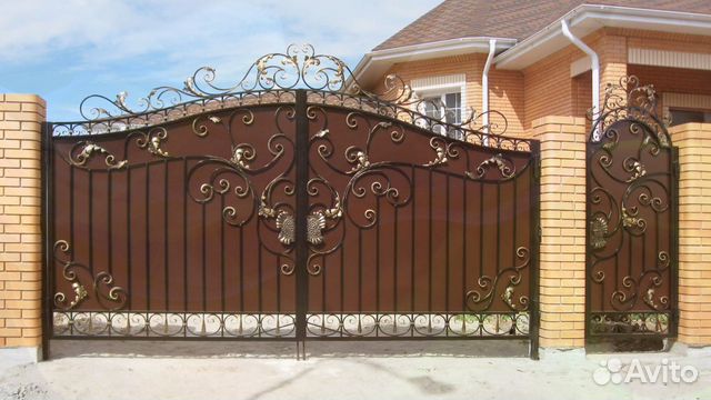 Ворота кованые с калиткой Ворота кованые с калиткой