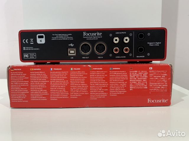 Новая звук. карта Focusrite Scarlett 2i4 в наличии