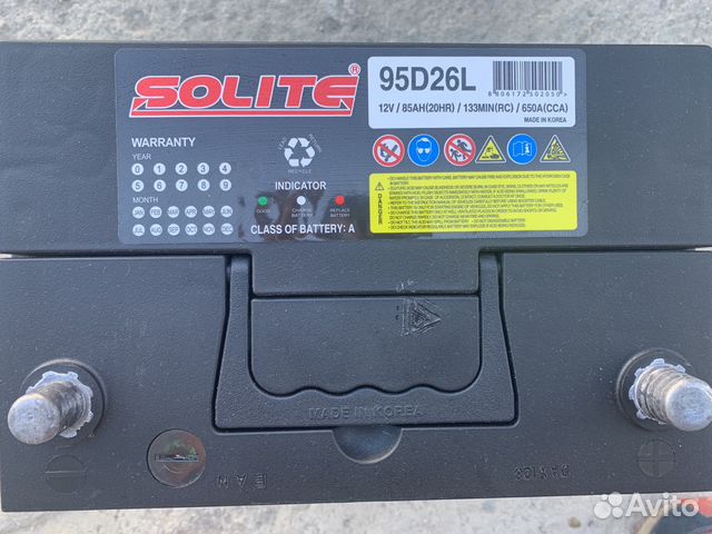 Аккумулятор Solite 85A
