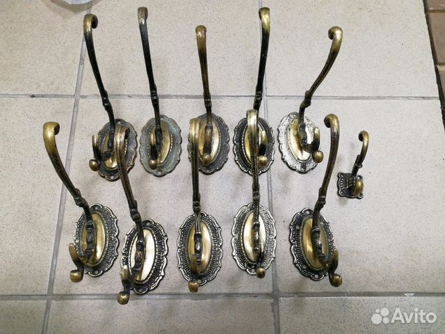 Вешалка для одежды (винтаж) бронза. Редкие