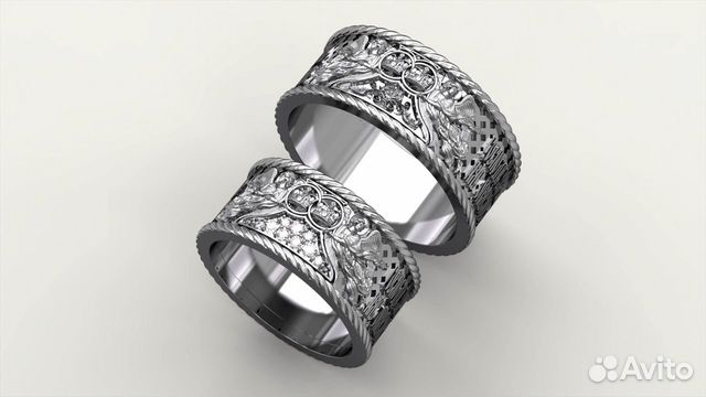 Обручальные кольца с бриллиантами