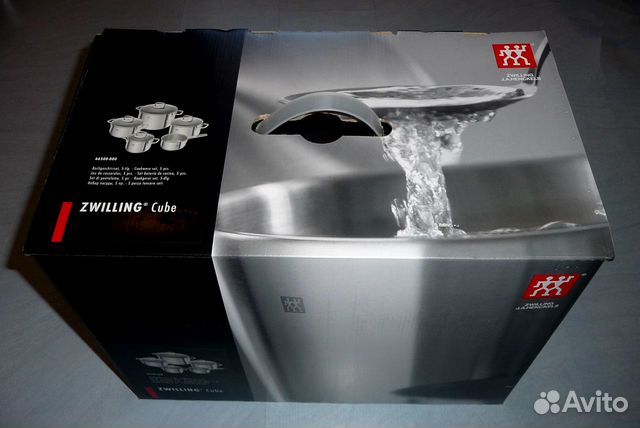 Набор 4 кастрюли с крышками/1 ковш, Zwilling Cube