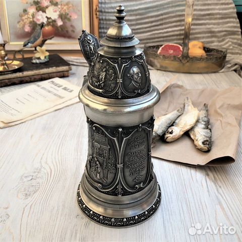 Коллекционная пивная кружка. Карл Шпитцвег. 26 см